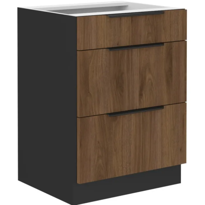 Bas 60 cm Casserolier Monza noyer