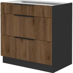 Bas 80 cm Casserolier Monza noyer