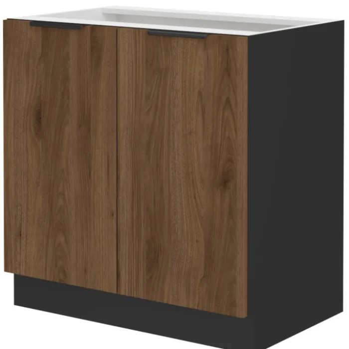 Bas 80 cm 2 portes Monza noyer