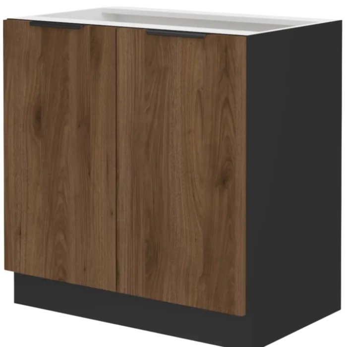 Bas 80 cm 2 portes Monza noyer