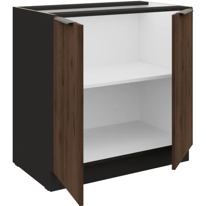 Bas 80 cm 2 portes Monza noyer