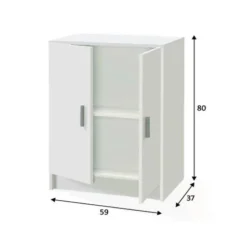 Bas 80 2P Multiusos blanc