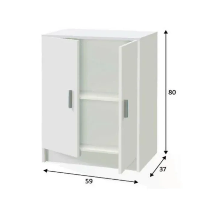 Bas 80 2P Multiusos blanc