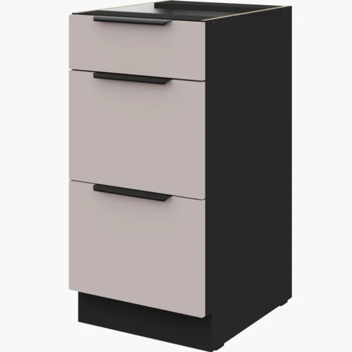 Bas 3 tiroirs 40 cm - Arona décor cachemire