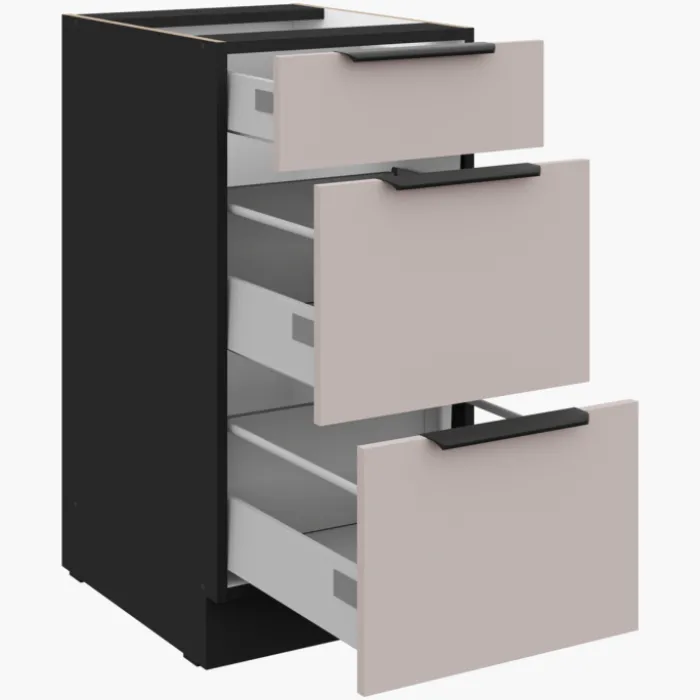 Bas 3 tiroirs 40 cm - Arona décor cachemire