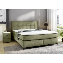 Beatrice - Lit box complet 180 x 200 cm Chenille vert
