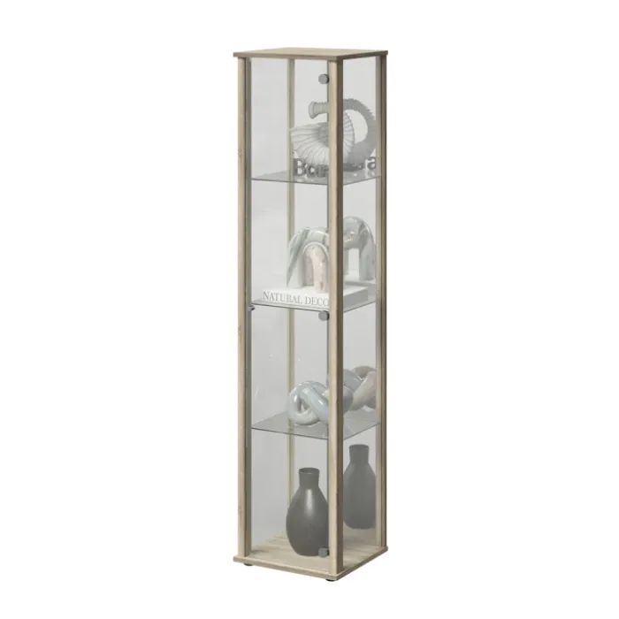 Bora vitrine chêne et miroir 109-505