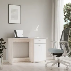 Bureau Balios chêne cendre/blanc