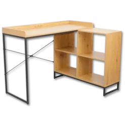 Bureau d'angle avec étagères ELIO