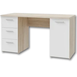 Bureau Net chêne et blanc