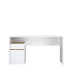 Bureau reversible Modultrick chêne artisan et blanc