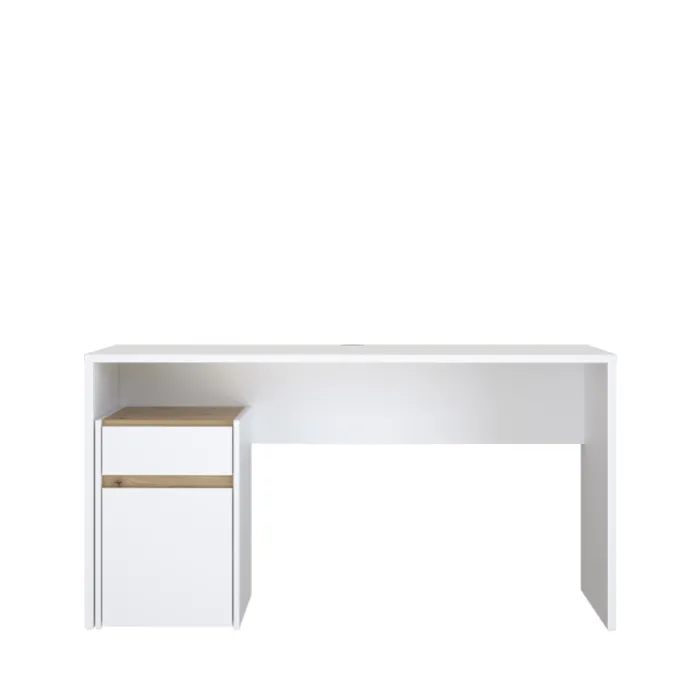 Bureau reversible Modultrick chêne artisan et blanc