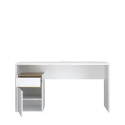 Bureau reversible Modultrick chêne artisan et blanc