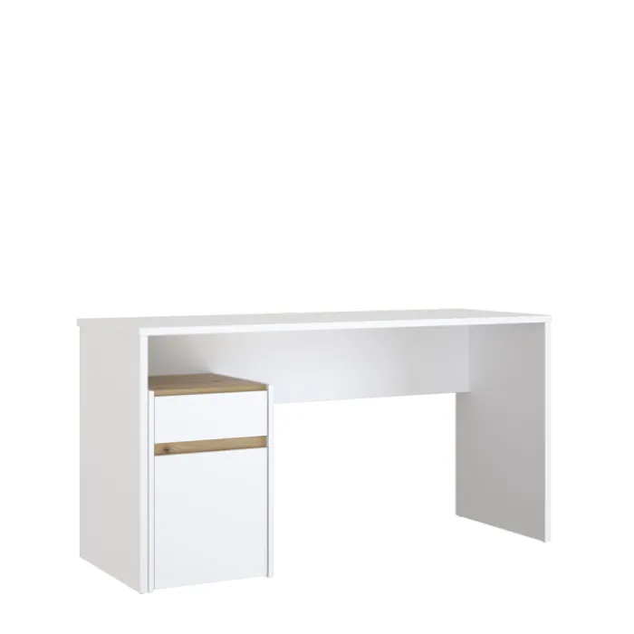 Bureau reversible Modultrick chêne artisan et blanc