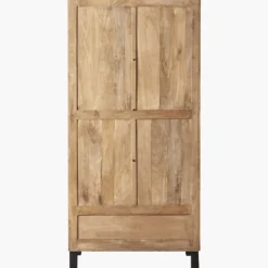 Cabinet 2 portes verre et 1 tiroir bois Kali 9856