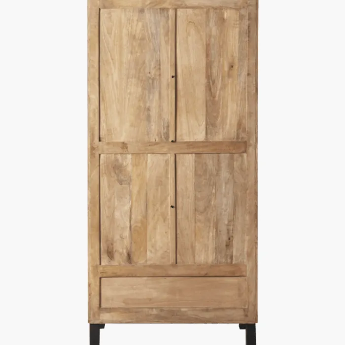 Cabinet 2 portes verre et 1 tiroir bois Kali 9856