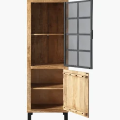 Cabinet 1 porte verre - 1 porte bois Kali