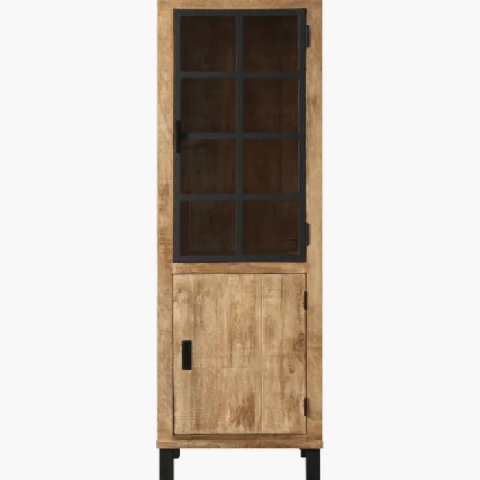 Cabinet 1 porte verre - 1 porte bois Kali