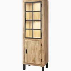 Cabinet 1 porte verre - 1 porte bois Kali