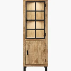 Cabinet 1 porte verre - 1 porte bois Kali