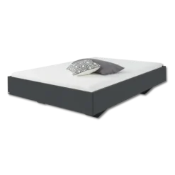 Cadre de lit 160x200 Phoenix gris métal