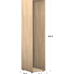 Caisson Casa HT204 cm - L 45 cm - P56 cm Chêne Hikory