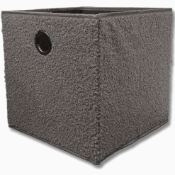 Caisson en teddy gris foncé