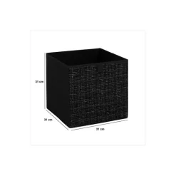 Caisson Tweed Noir 31 x 31 cm 203125A