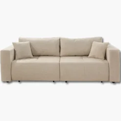 Canapé convertible chenille beige