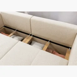 Canapé convertible chenille beige