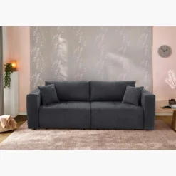 Canapé convertible gris anthracite