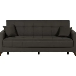 Canapé convertible gris Lamina Sofa tissu gris