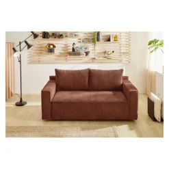 Canapé convertible Ron ocre orangé