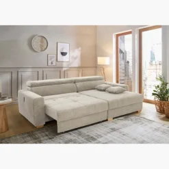 Canapé d'angle avec chaise longue Slider gris clair