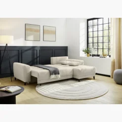 Canapé d'angle convertible Beverly beige