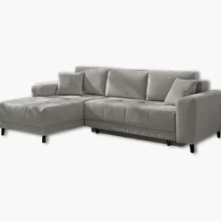 Canapé d'angle convertible Beverly chenille gris