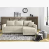 Canapé d'angle convertible Venezia avec coffre beige