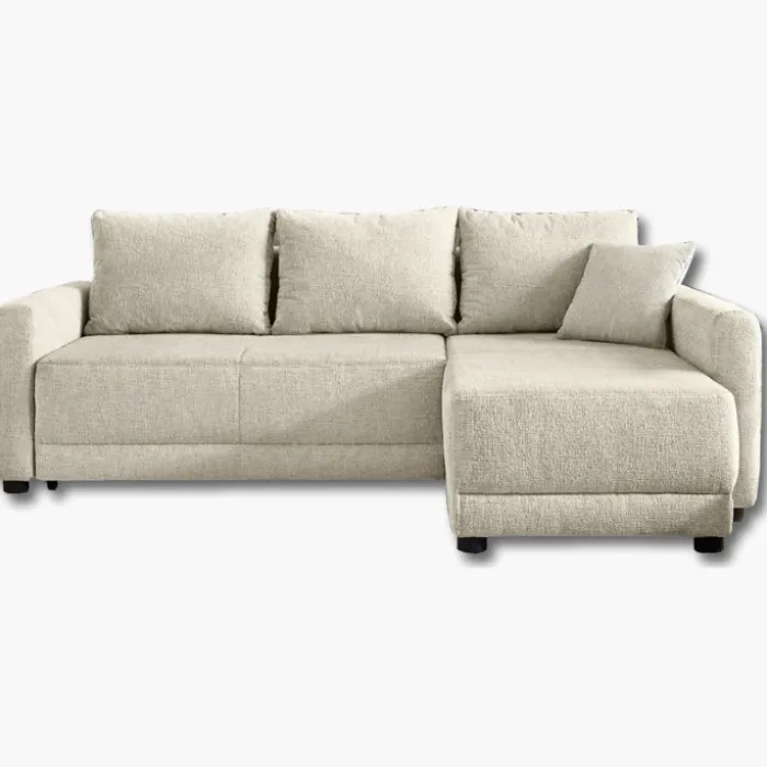 Canapé d'angle convertible Venezia avec coffre beige