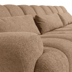 Canapé Freja Marron clair avec pouf