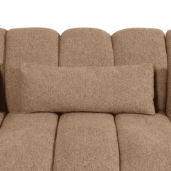 Canapé Freja Marron clair avec pouf