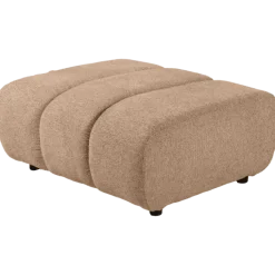 Canapé Freja Marron clair avec pouf