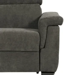 Canapé lit Colosseo 140 cm tissu merlin anthracite