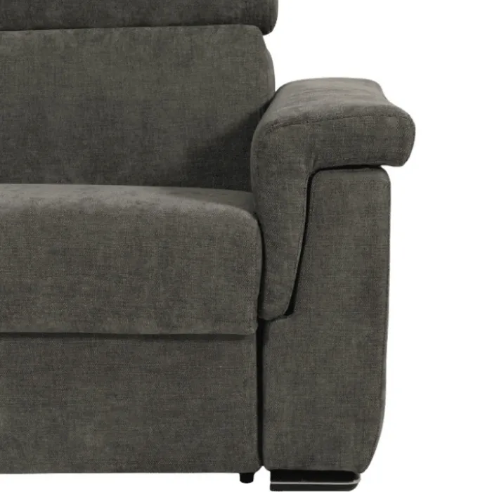 Canapé lit Colosseo 140 cm tissu merlin anthracite