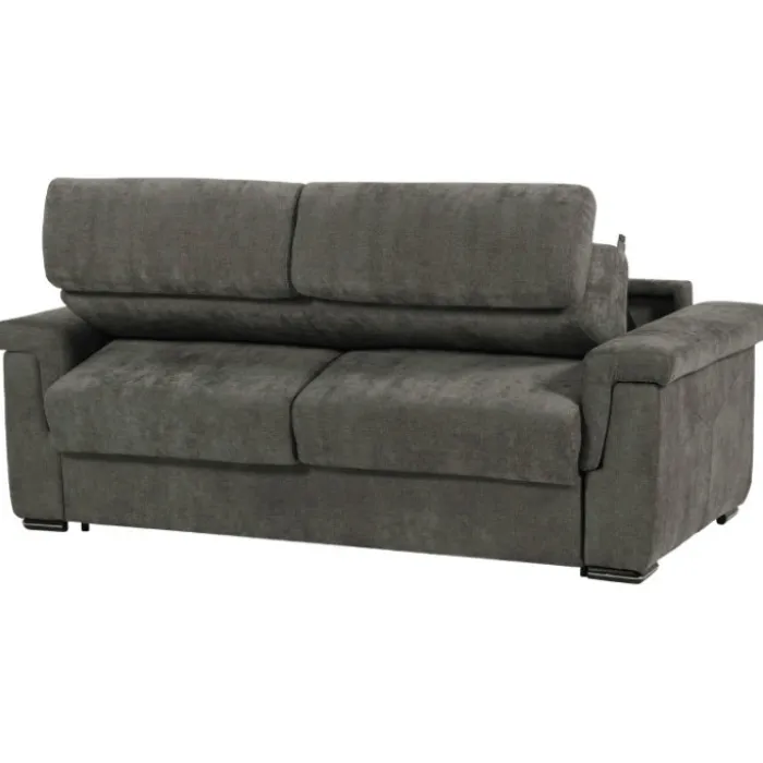 Canapé lit Colosseo 140 cm tissu merlin anthracite