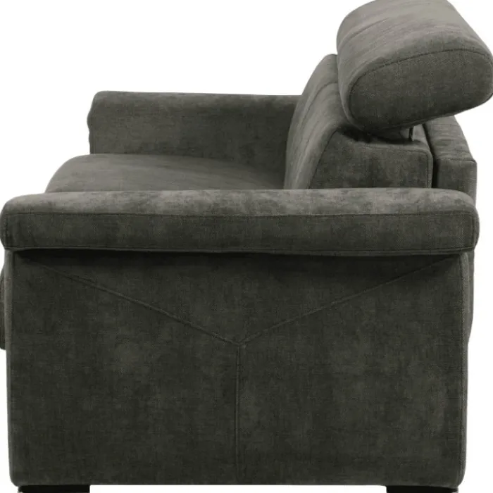 Canapé lit Colosseo 140 cm tissu merlin anthracite