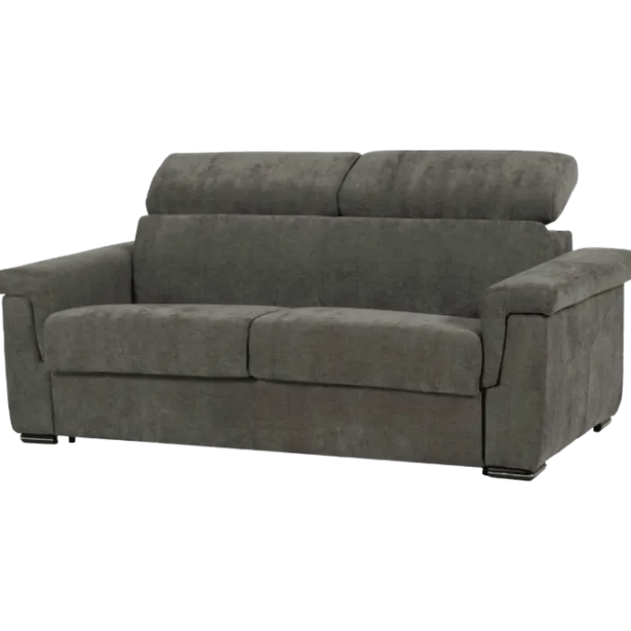 Canapé lit Colosseo 140 cm tissu merlin anthracite