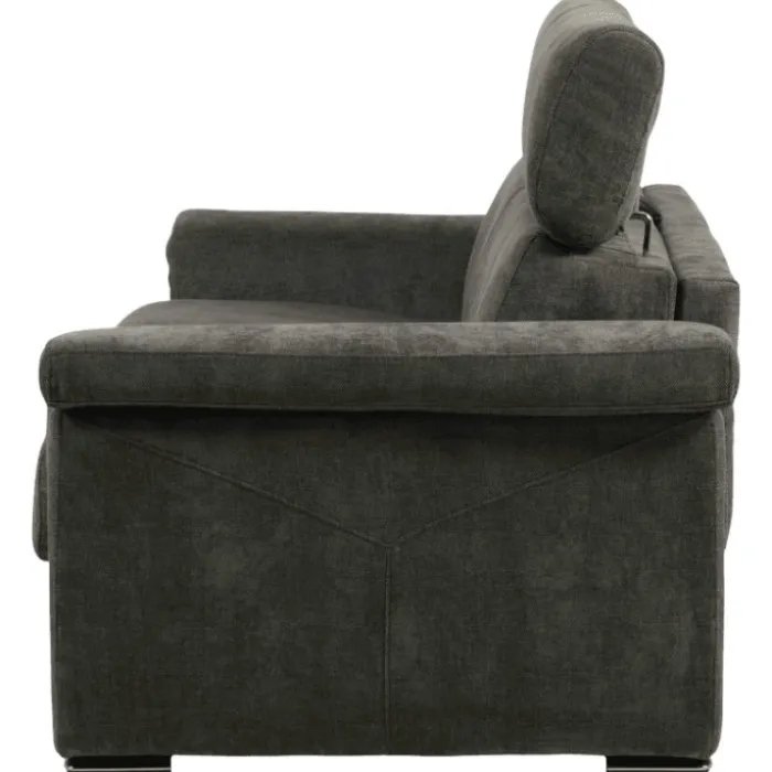 Canapé lit Colosseo 140 cm tissu merlin anthracite