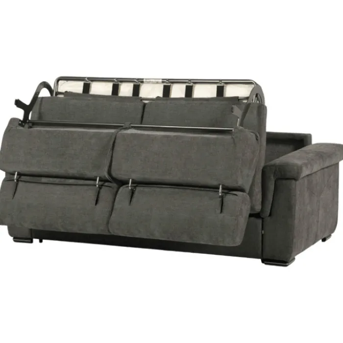 Canapé lit Colosseo 160 cm tissu merlin anthracite