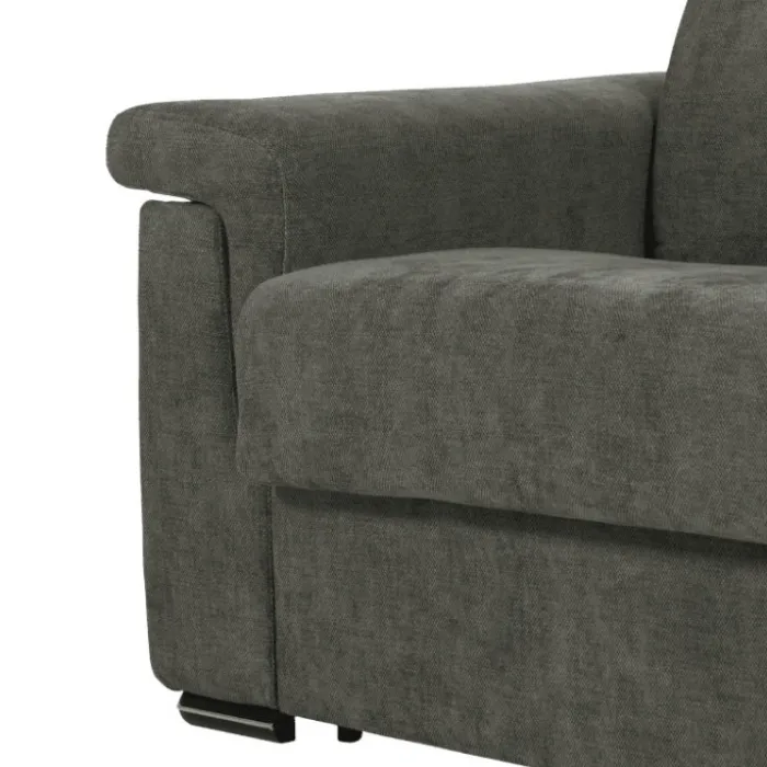 Canapé lit Colosseo 160 cm tissu merlin anthracite