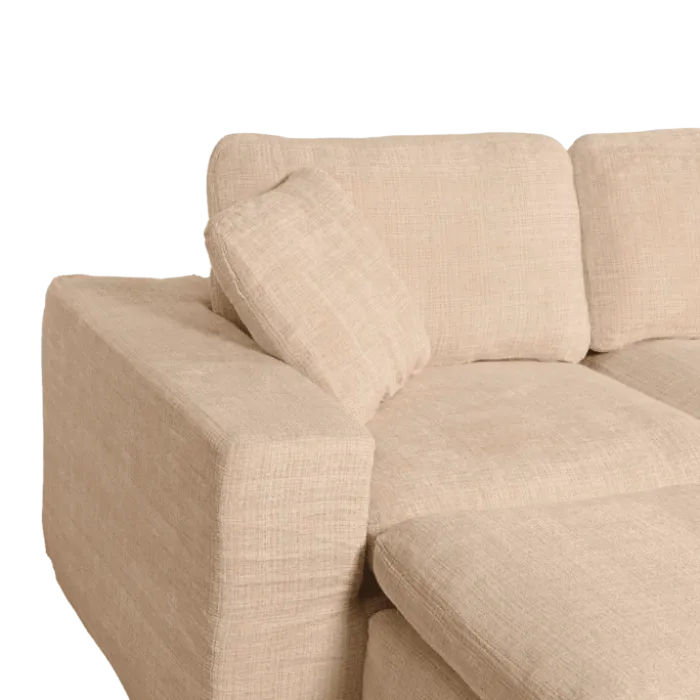 Canapé 3 places avec pouf Selena compressé